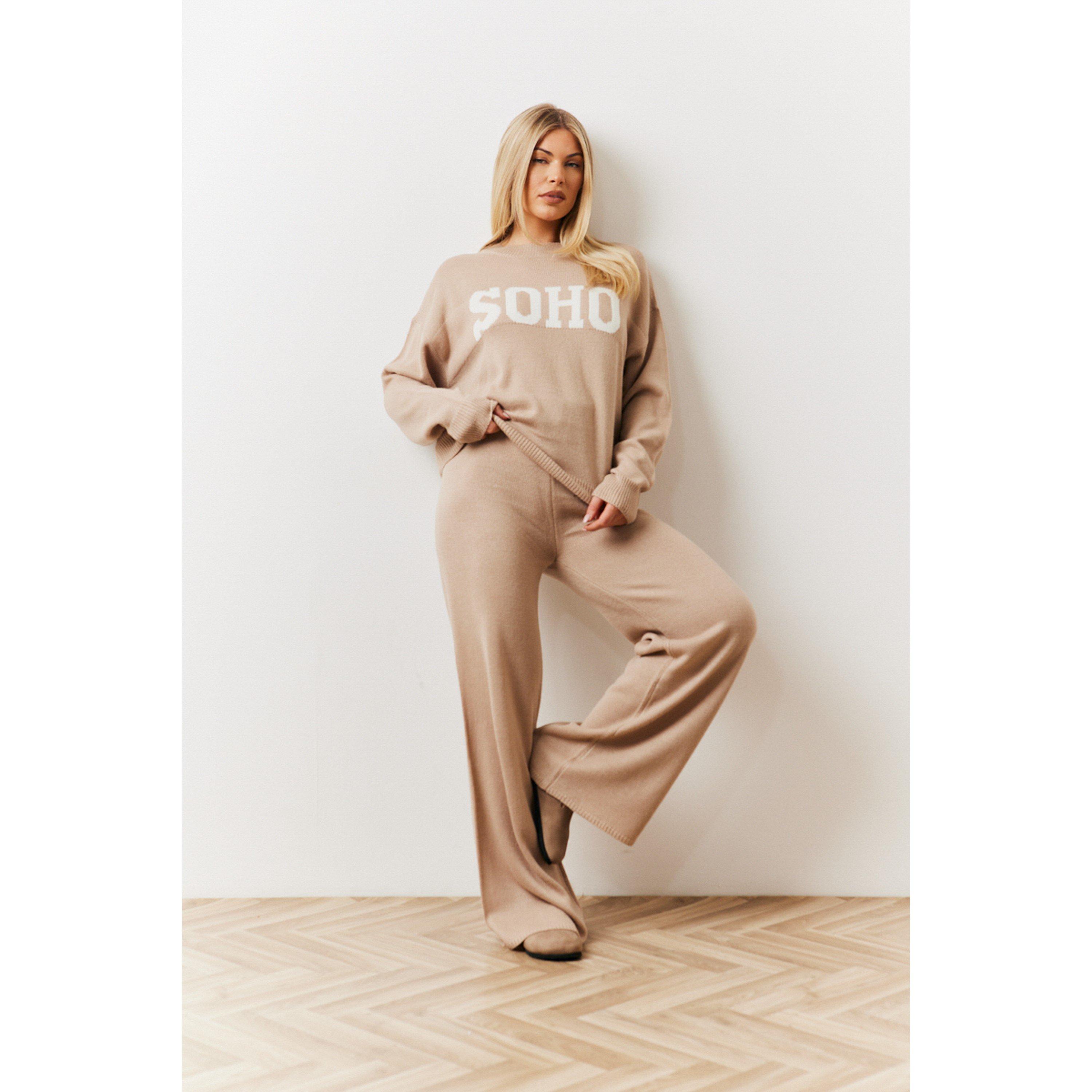 Beige - In The Style - Oatmeal Soho Knitted Co Ord Jumper - 3