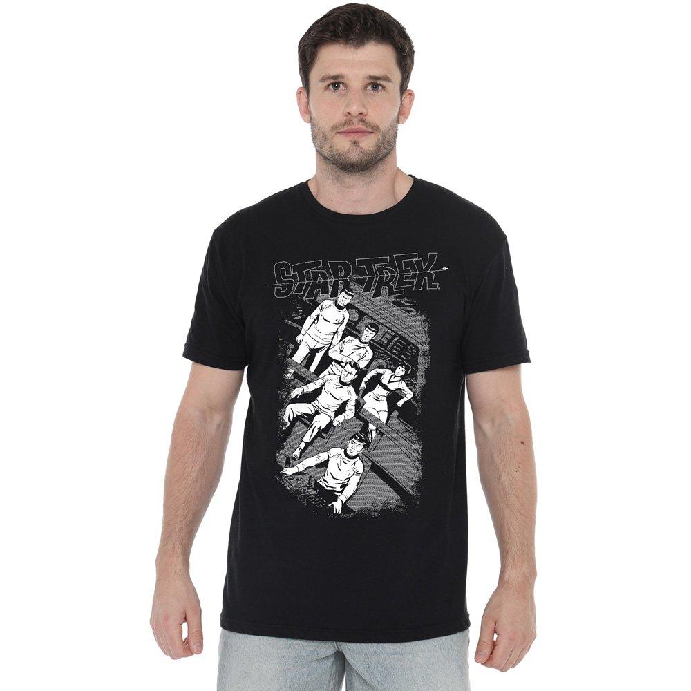Black - Star Trek - Star Trek Retro Tilted Bridge T Shirt Black - 1