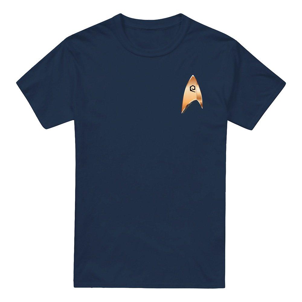 Navy - Star Trek - Star Trek Discovery Operations Badge T Shirt Navy - 4