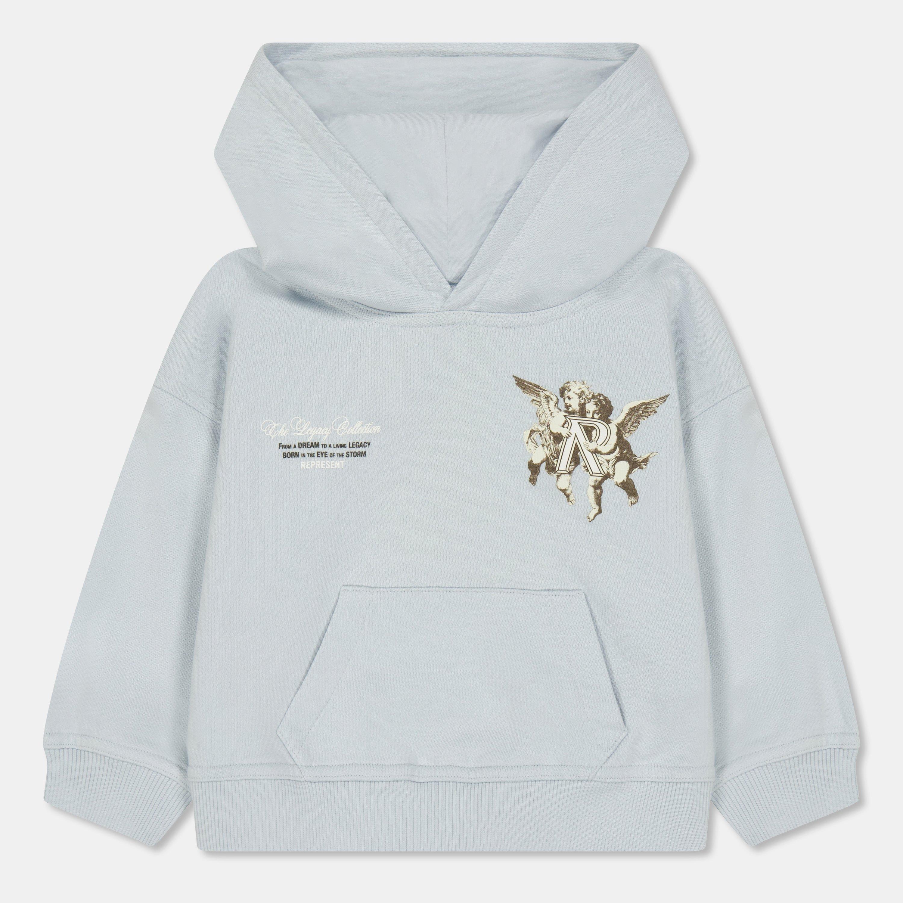 Cloud Blue - Represent - Unisex Kids' Mini Cherubs Pull Over Relaxed Fit Hoodie - 1