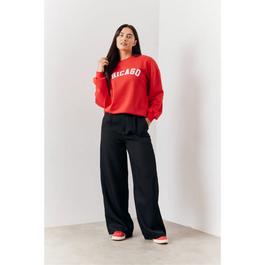 In The Style Red Chicago Slogan Sweatshirt
