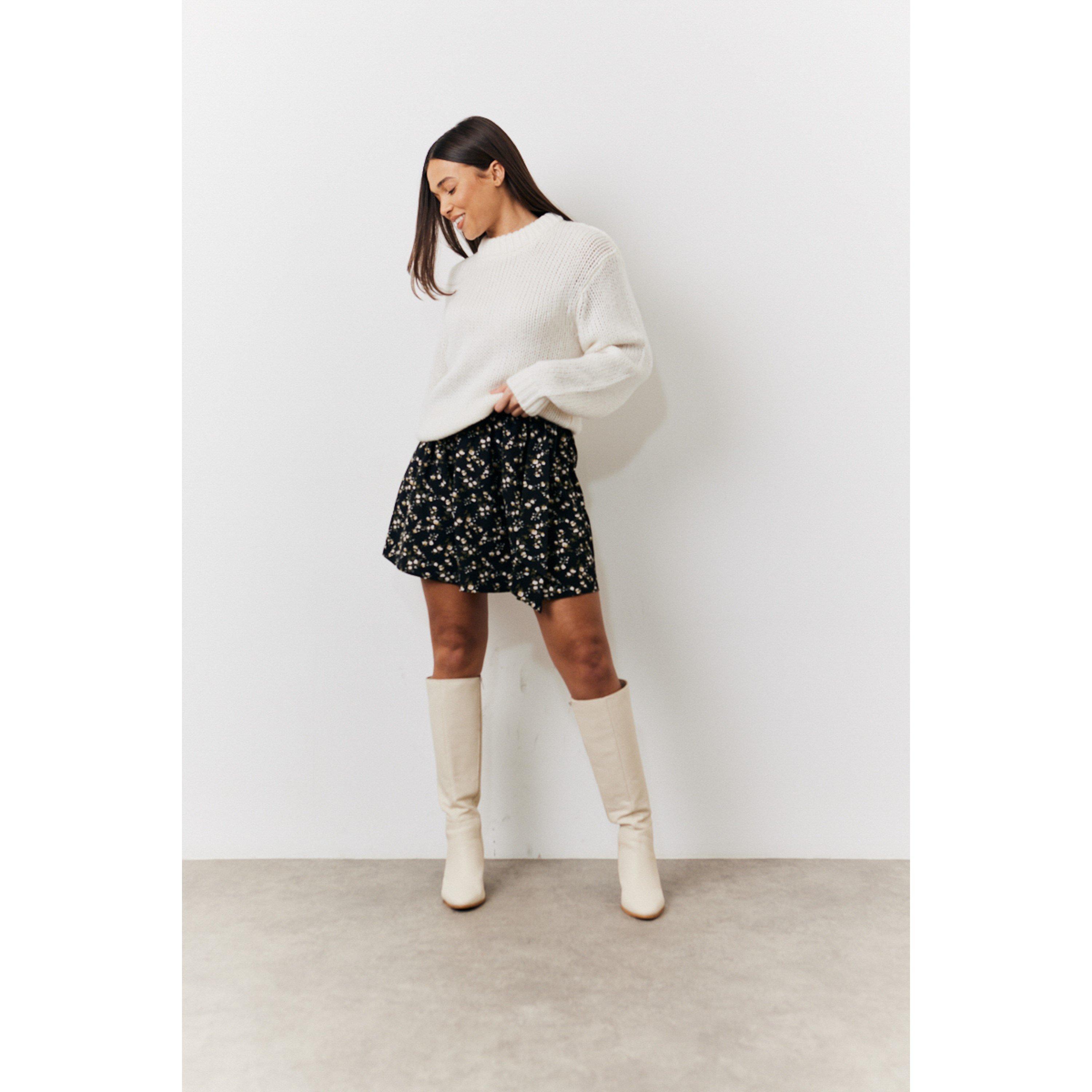 Black - In The Style - Multi Flippy Mini Skirt - 1