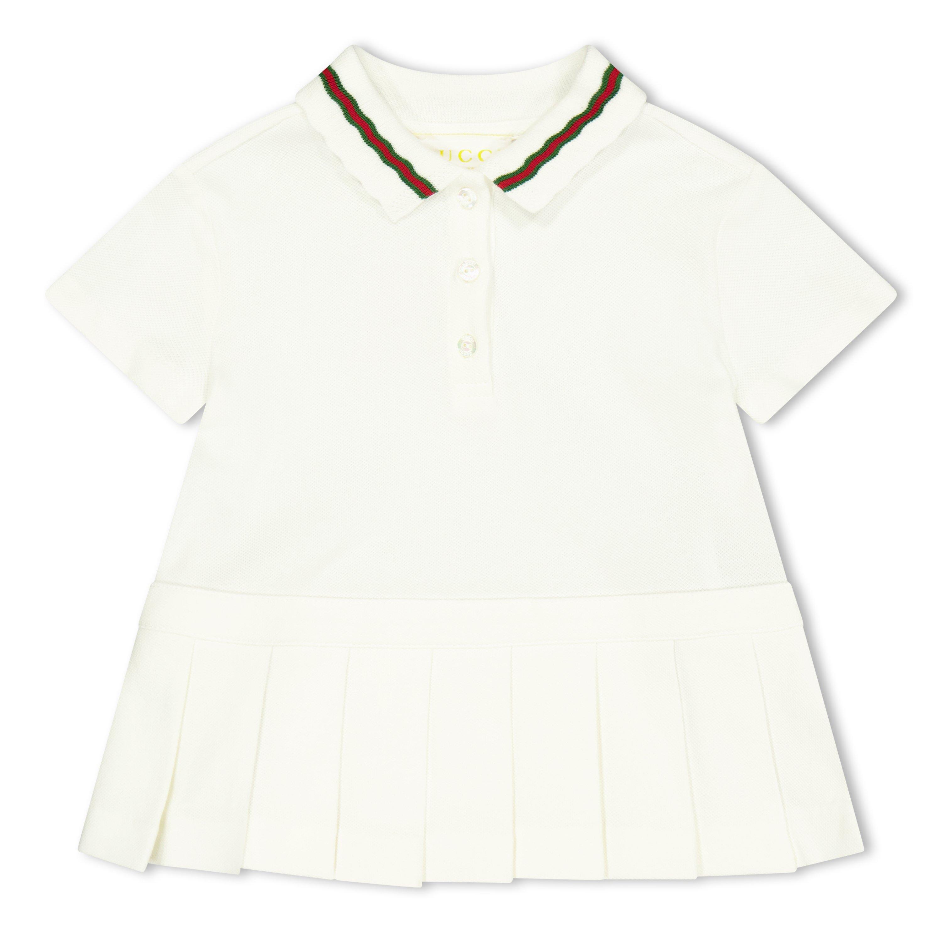 Gucci Gucci Tipped Dress In61 - White 9024 - Size 18-24 Mnth