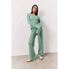 In The Style Sage Fine Gauge Knit Flare Leg Co-Ord Trouser