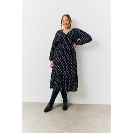 In The Style Black Check Mini Smock Dress