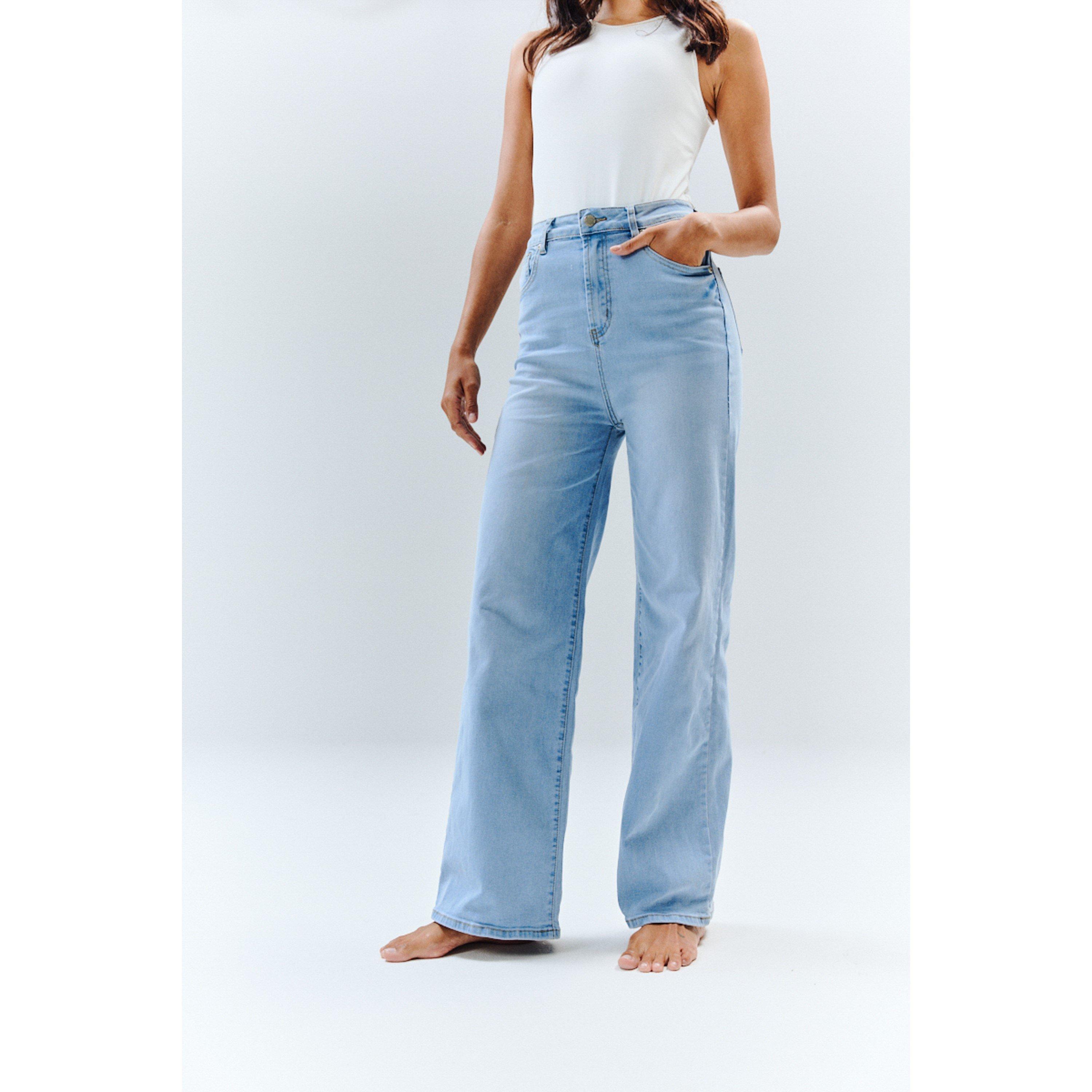 Light Blue - In The Style - Tall Light blue Isla Wide Leg Jeans - 3
