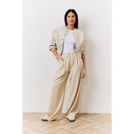 In The Style Beige Waistband Tailored Trouser
