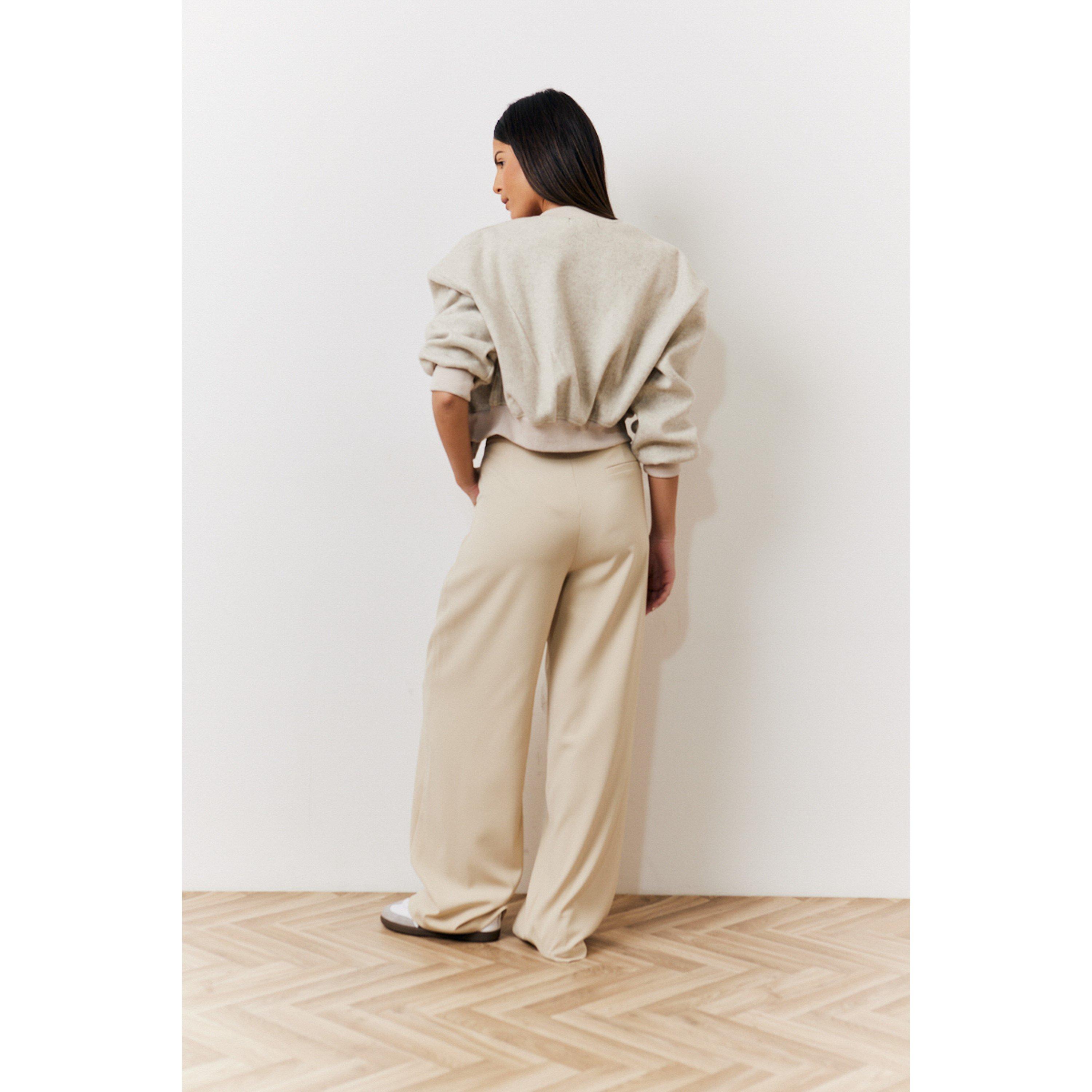 Beige - In The Style - Beige Waistband Tailored Trouser - 2