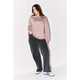 fITS Mauve Fits Embroidered Crew Neck Long Sleeve T-Sh