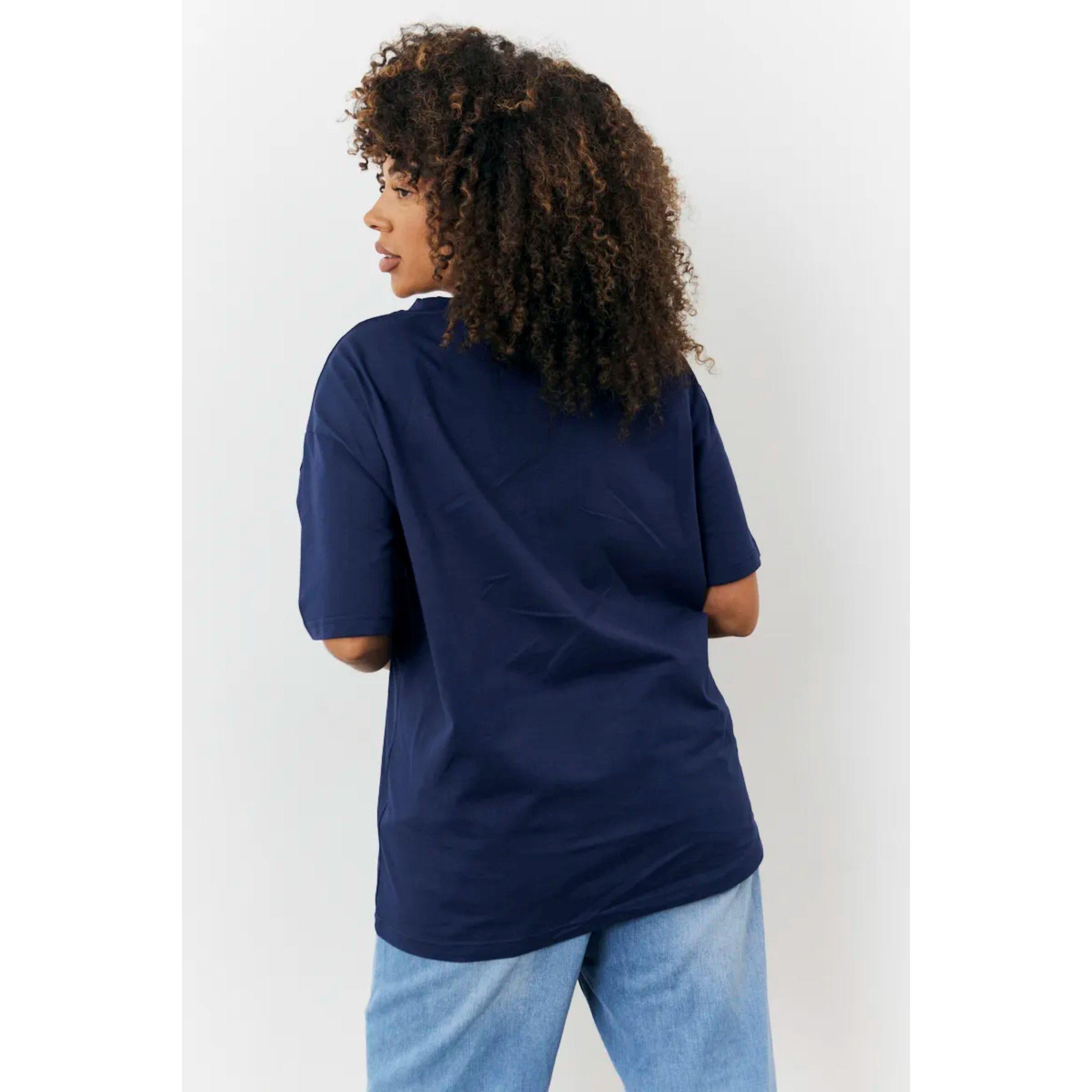 Navy - fITS - Navy NYC Printed Graphic Varsity T-Shirt - 3