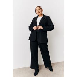 In The Style Black Elastic Waist Back Trouser