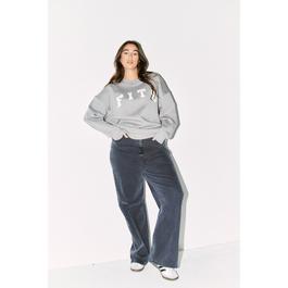 fITS Slate Fits Embroidered Crew Neck Sweatshirt