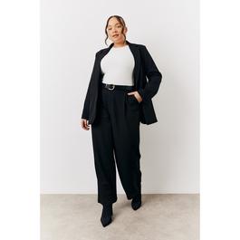 In The Style Black Relaxed Pocket Detail Blazer