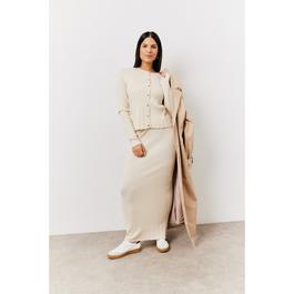 In The Style Cream Fine Gauge Knit Co-Ord Maxi Skirt