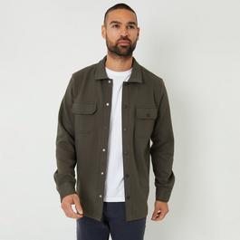Threadbare Cotton Blend Popper Fastening Pique Shacket