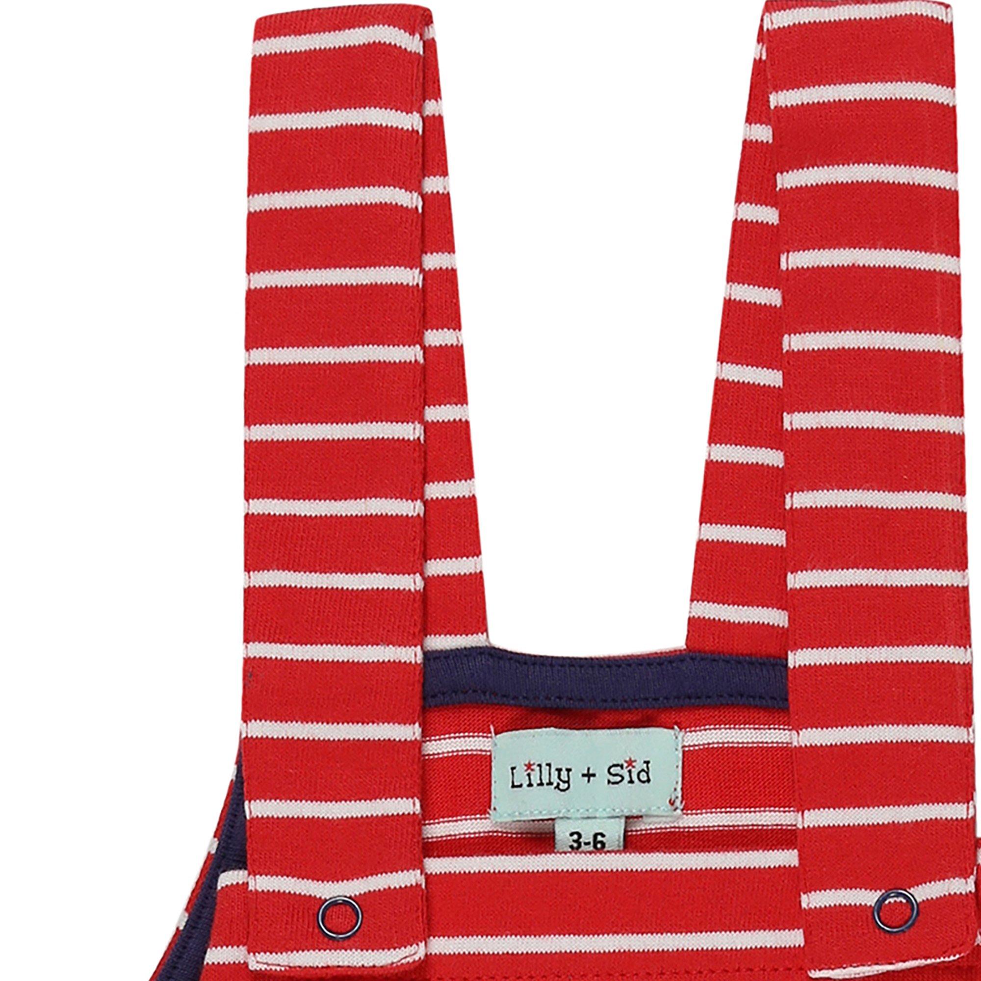 Red - Lilly and Sid - Red Dungaree - 3