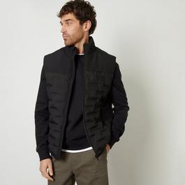 Threadbare Quilted Panel Funnel Neck Gilet