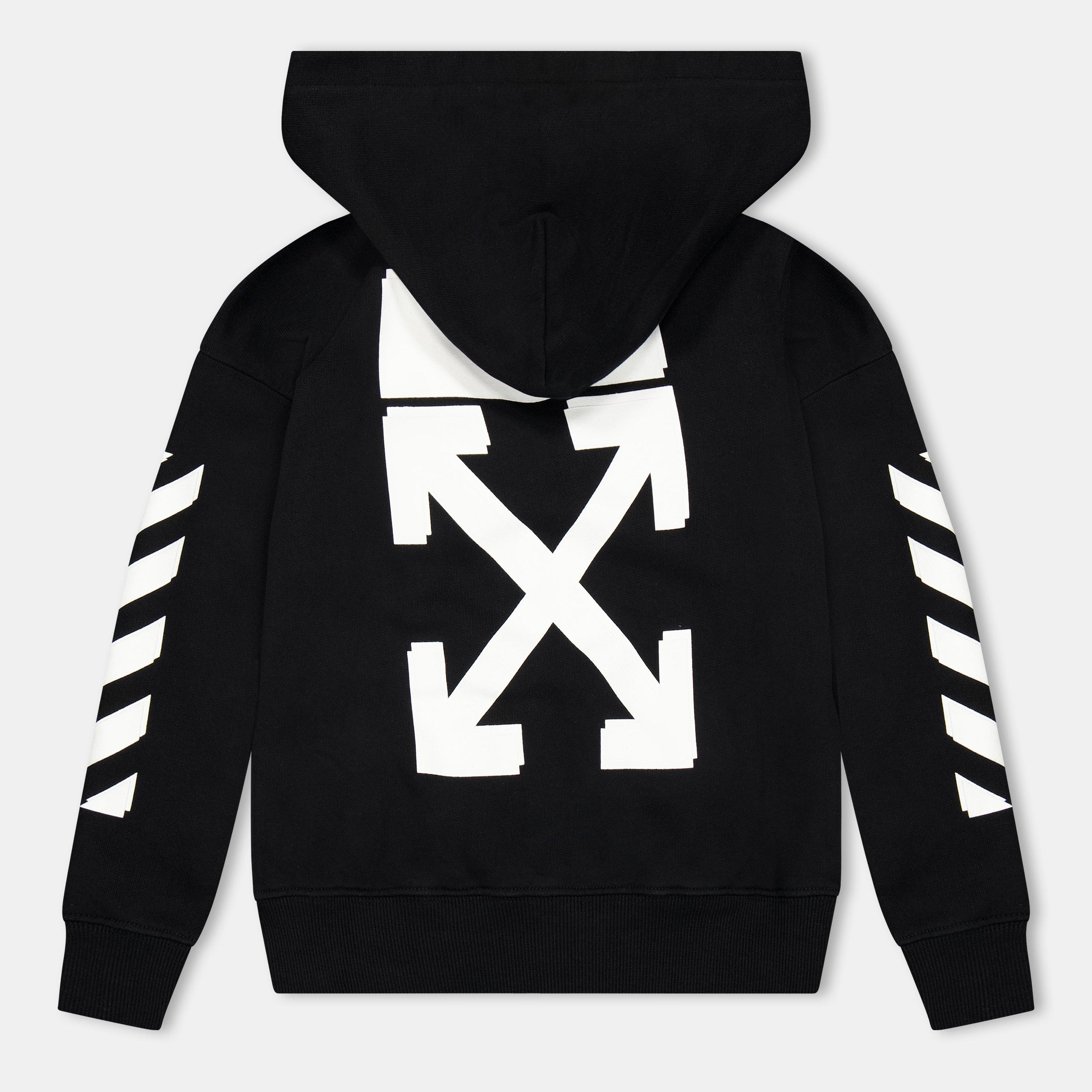 Black/White - Off White - Kids Zip Hoodie - 2