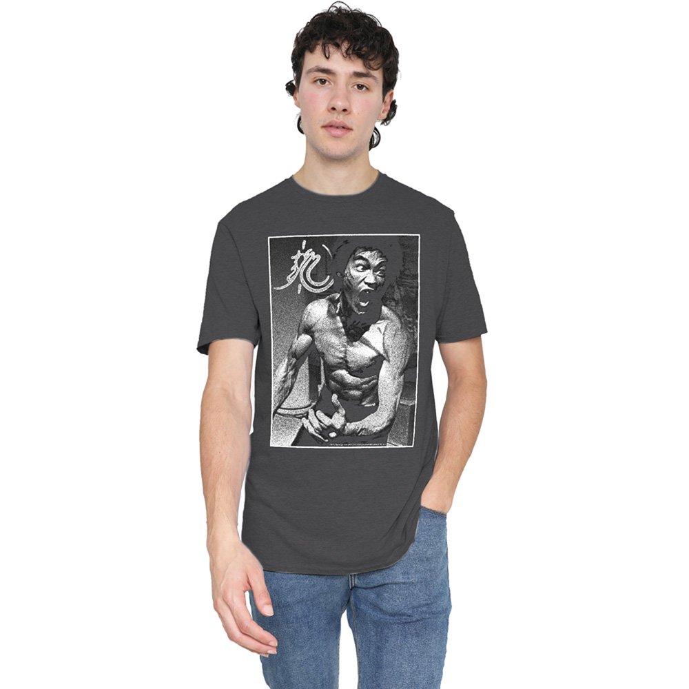 Grey - Other - Bruce Lee Focused Rage T-Shirt Charcoal - 1