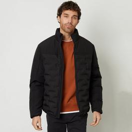 Threadbare Quilted Panel Funnel Neck Jacket