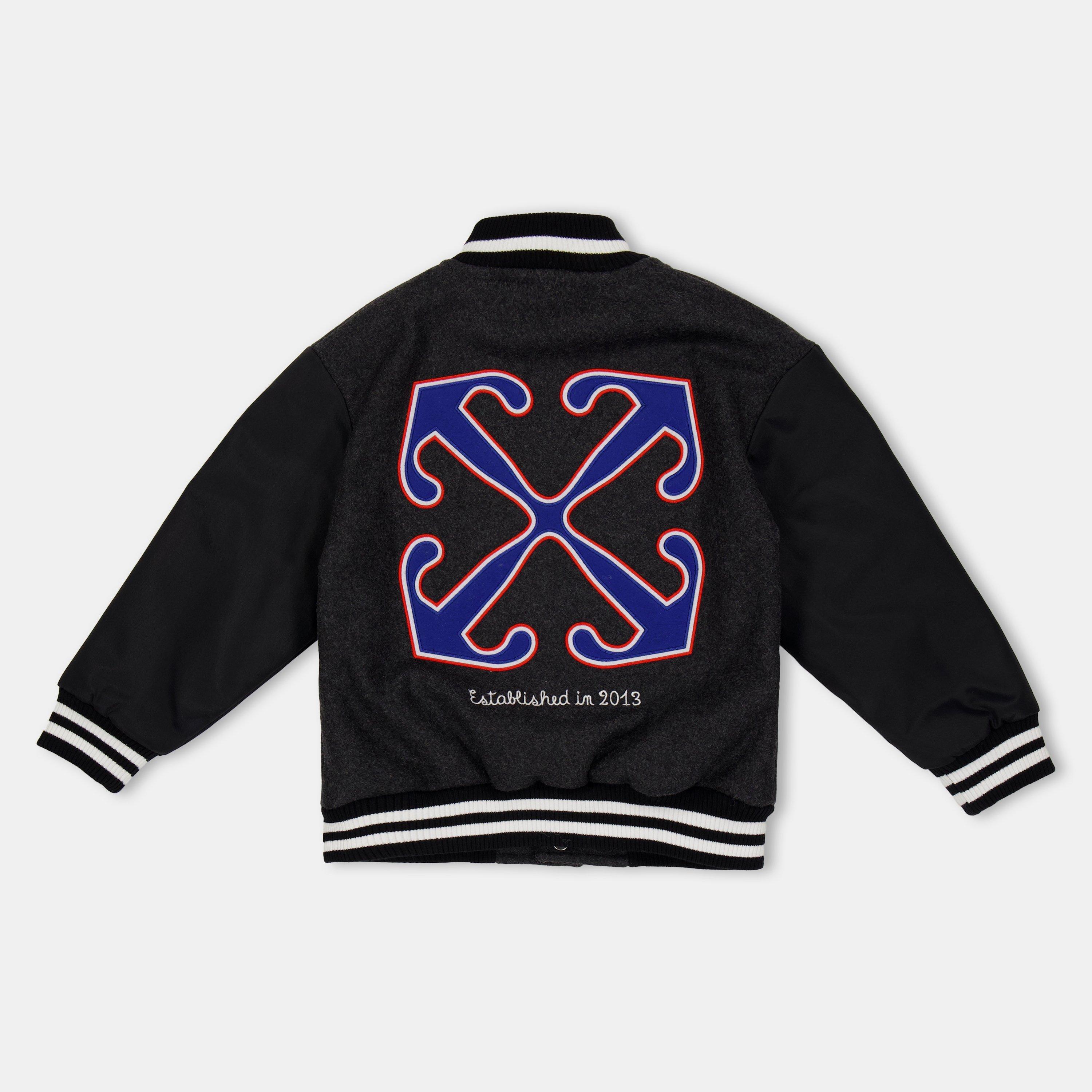 Grigio/Bianco - Off White - Kids' Off-White Varsity Jacket - 2