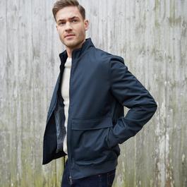 Threadbare Patch Pocket Funnel Neck Harrington Style Jacket