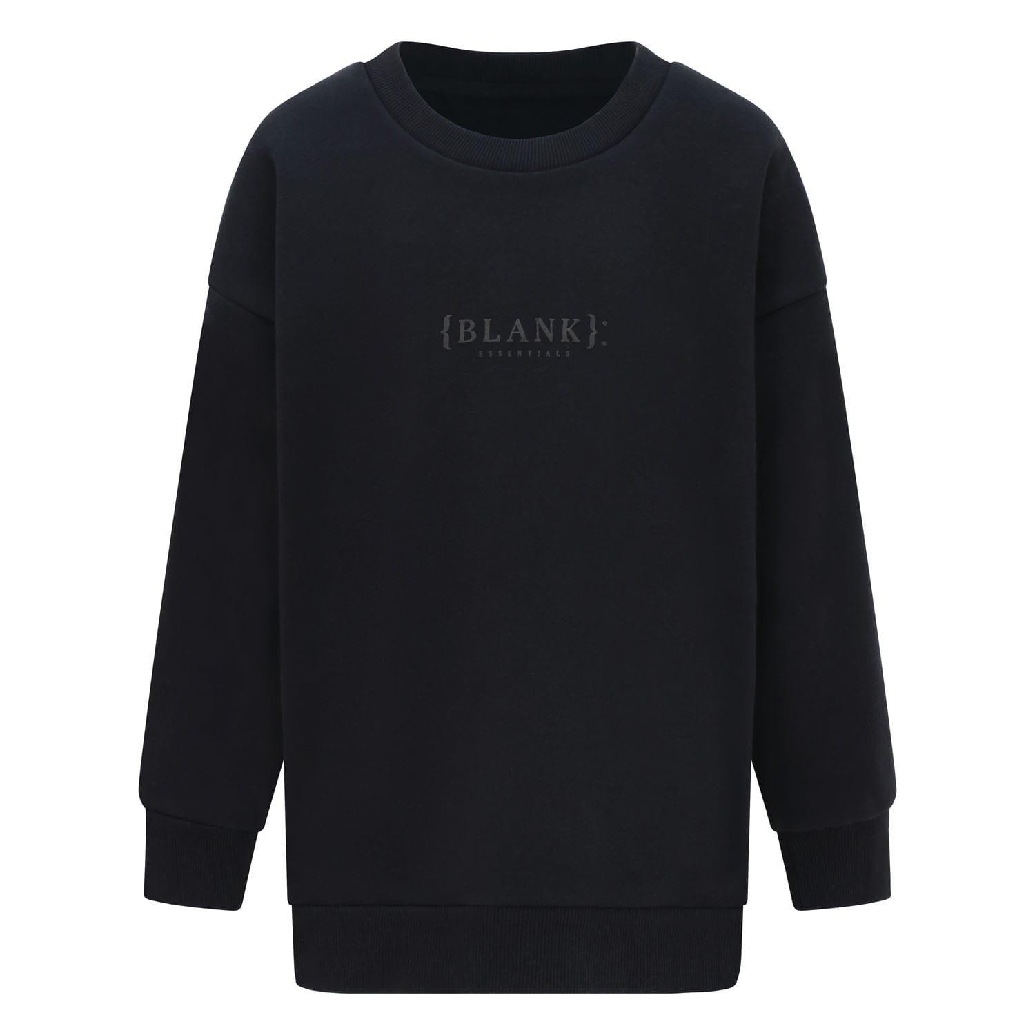 Black - Blank Essentials - Crewneck Sweatshirt - 1