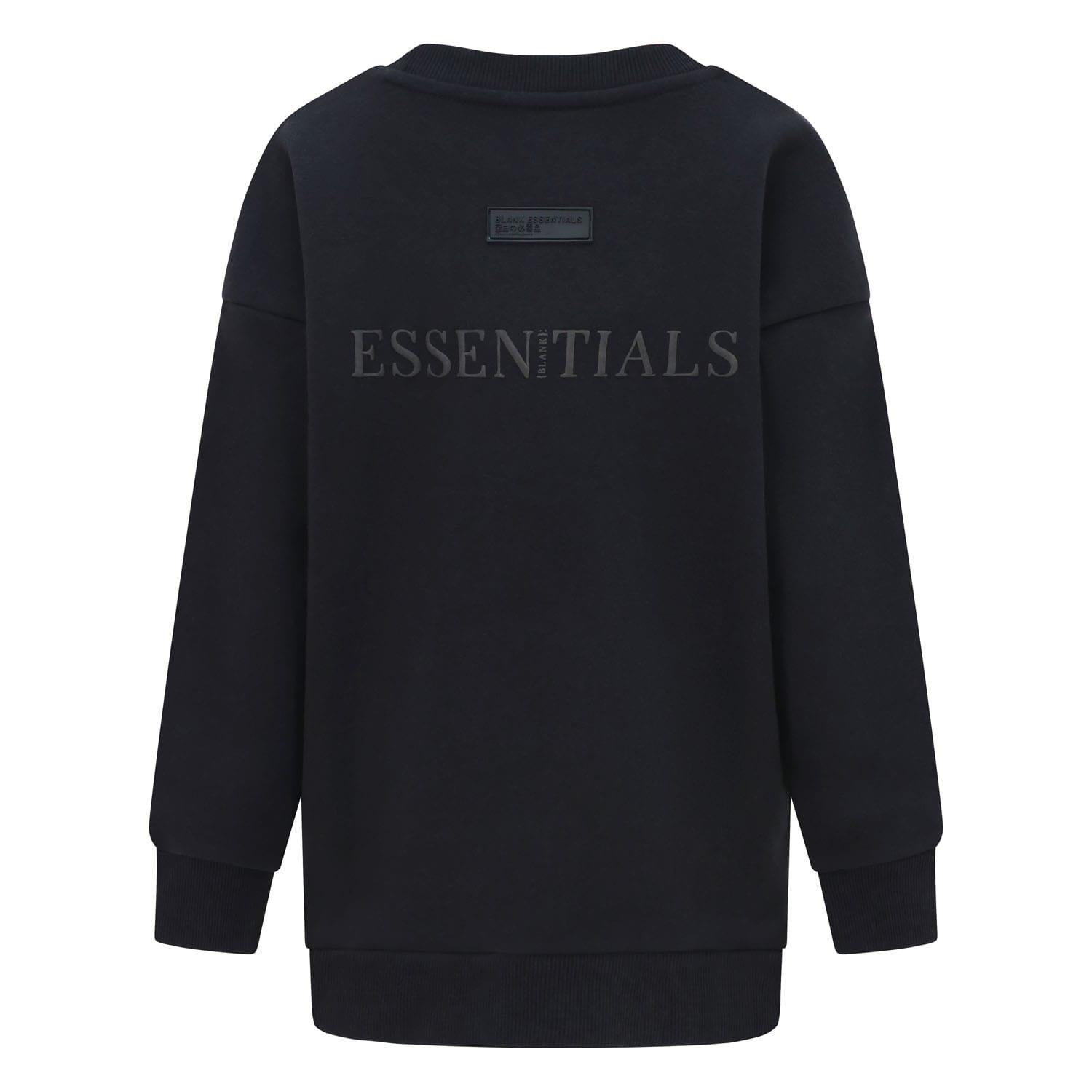 Black - Blank Essentials - Crewneck Sweatshirt - 2