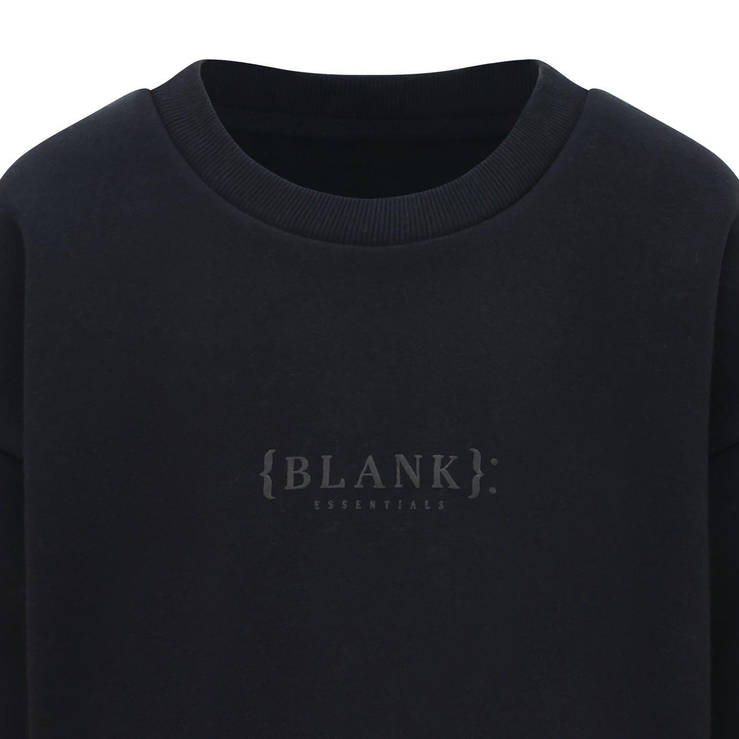 Black - Blank Essentials - Crewneck Sweatshirt - 3