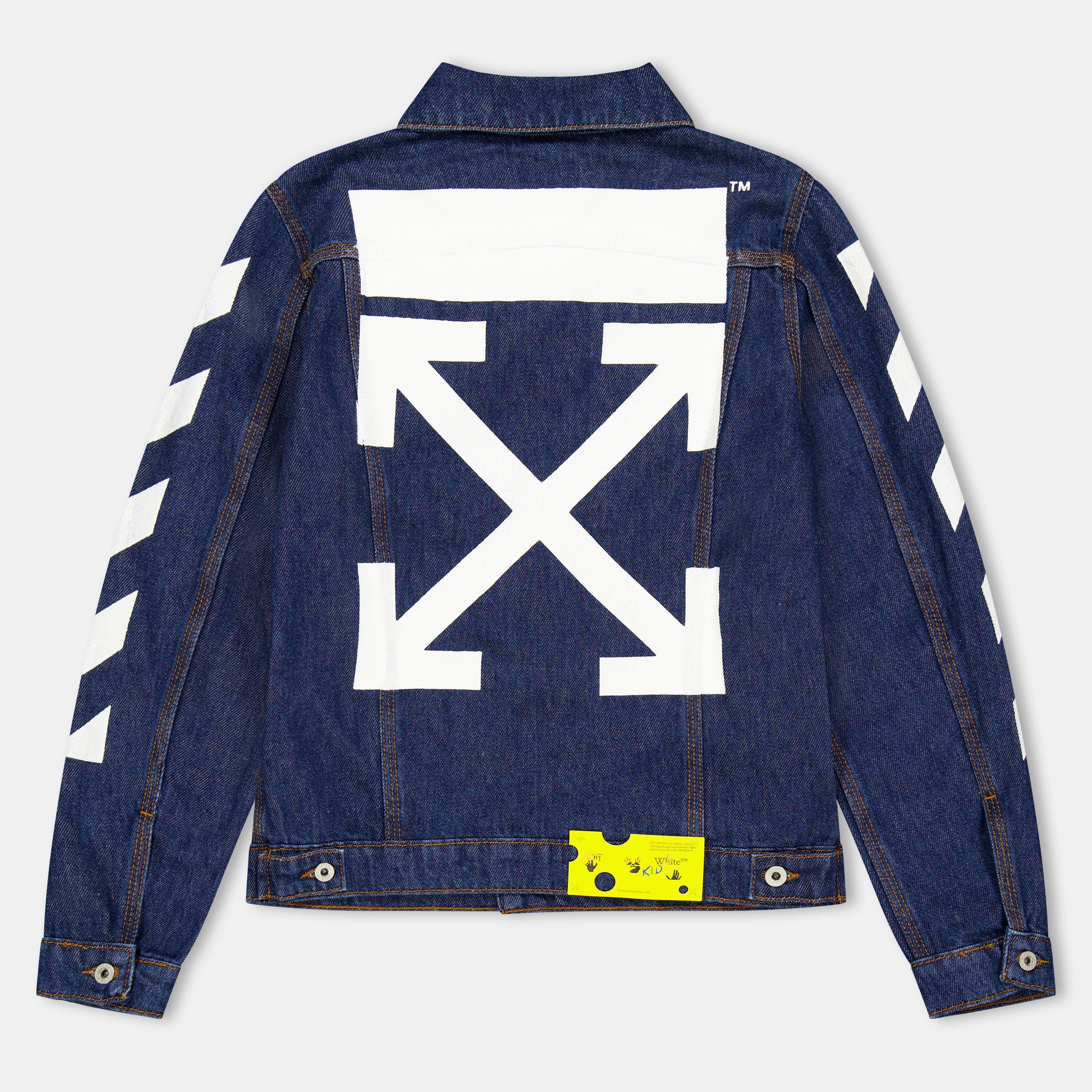 Blu/Bianco - Off White - Kids' Off-White Durable Denim Jacket - 2