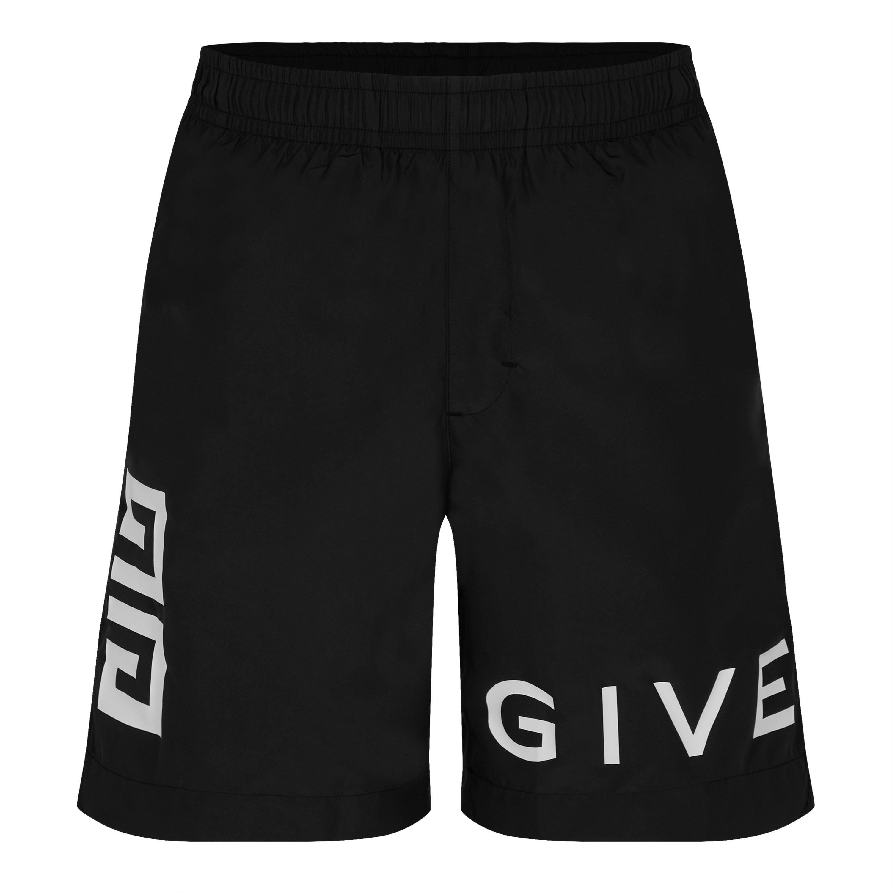 GIVENCHY 4g Logo Swim Shorts - Black/White - Large