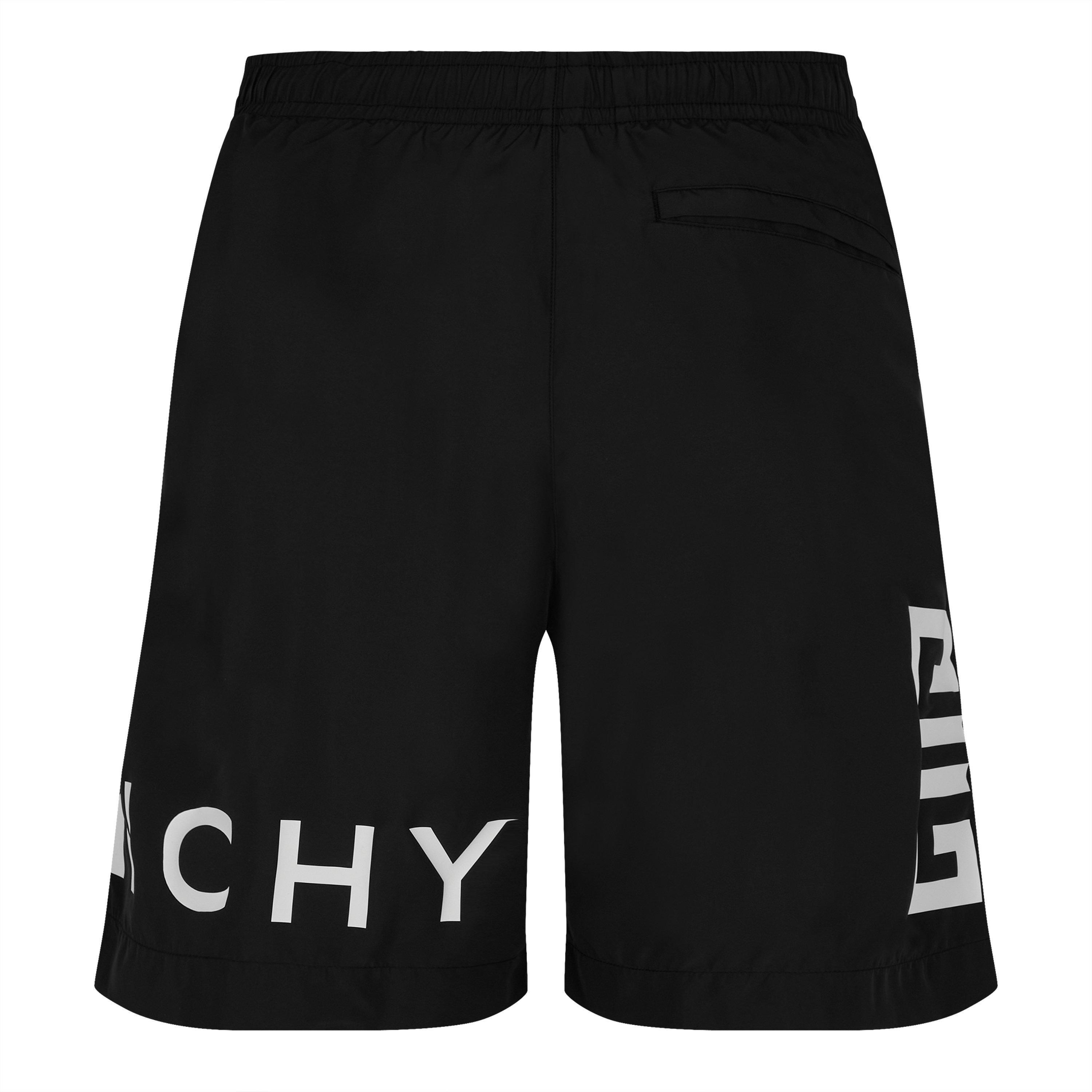 Black/White - GIVENCHY - 4g Logo Swim Shorts - 2