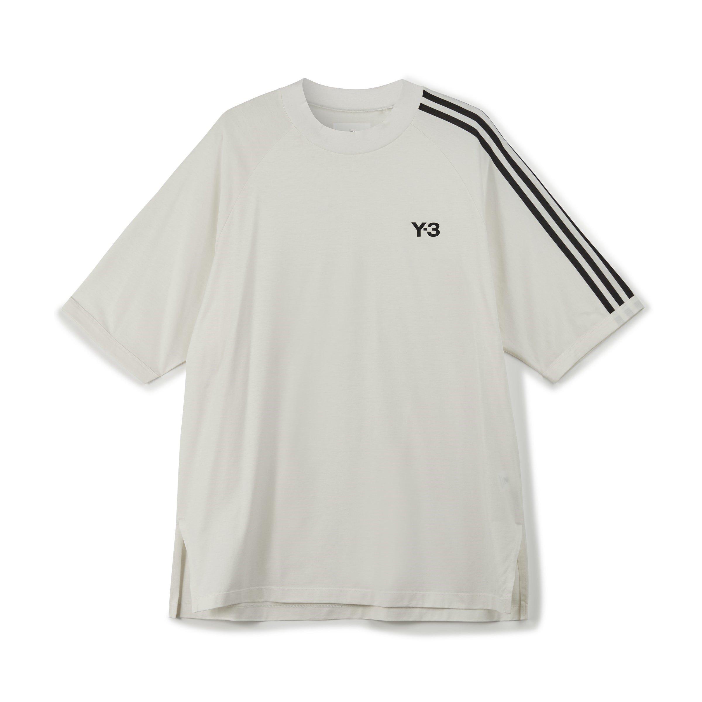 White Black - Y3 - Men's 3 Stripes Regular Fit Short-Sleeve T-Shirt - 10