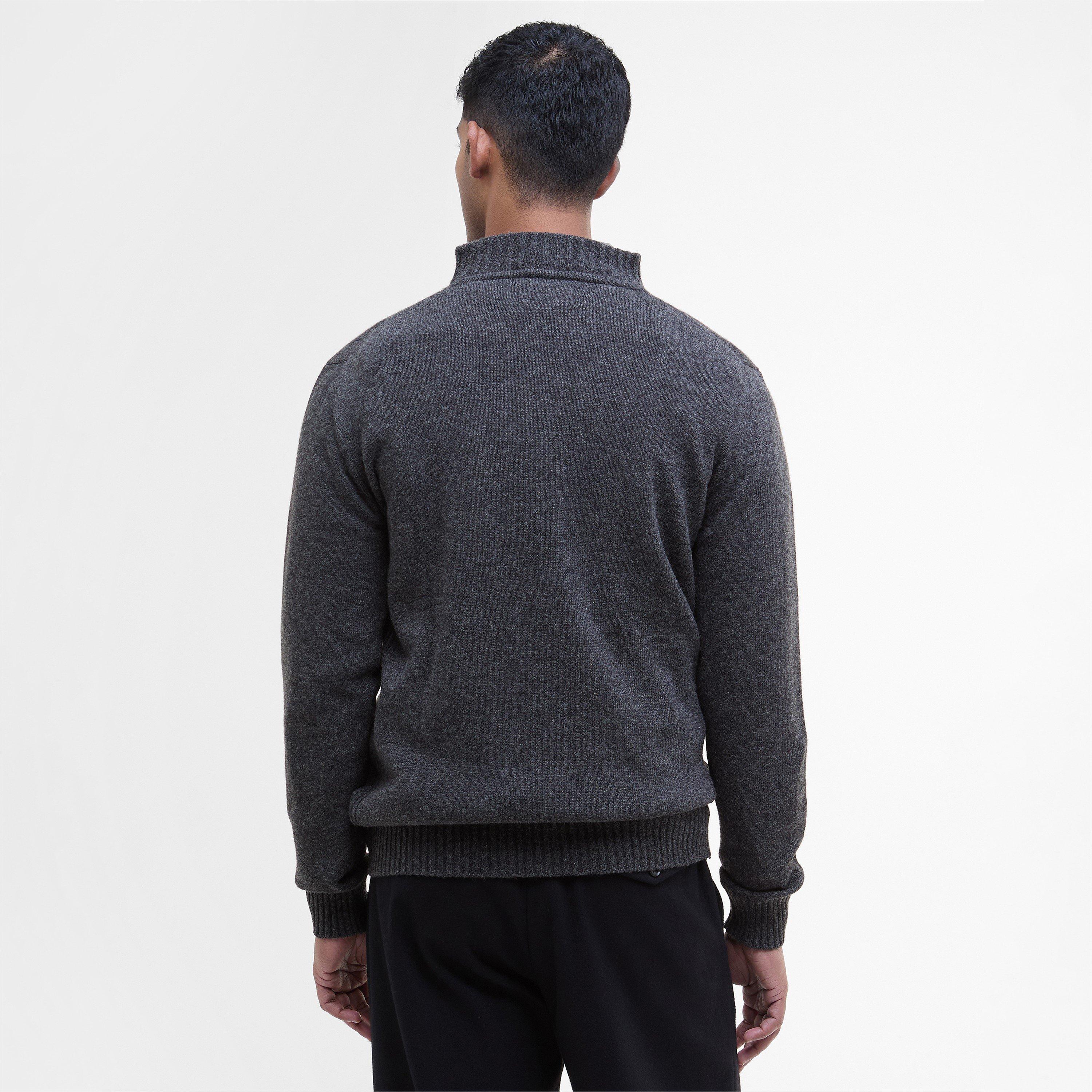 Charcoal - Barbour - Essential Half Zip Jumper - 3