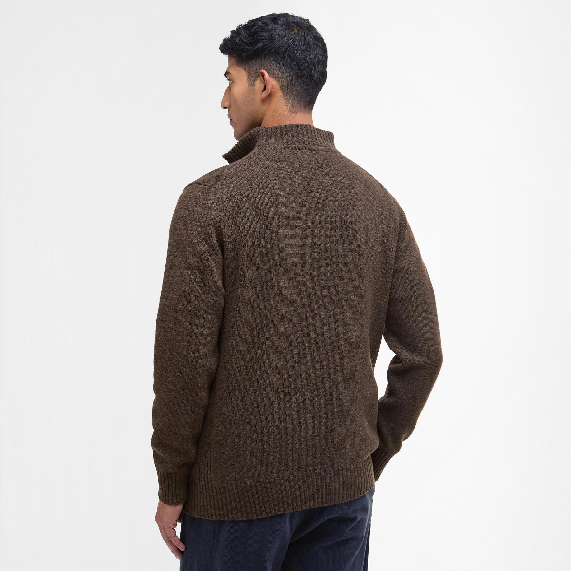 Dark Oak - Barbour - Essential Half Zip Jumper - 3