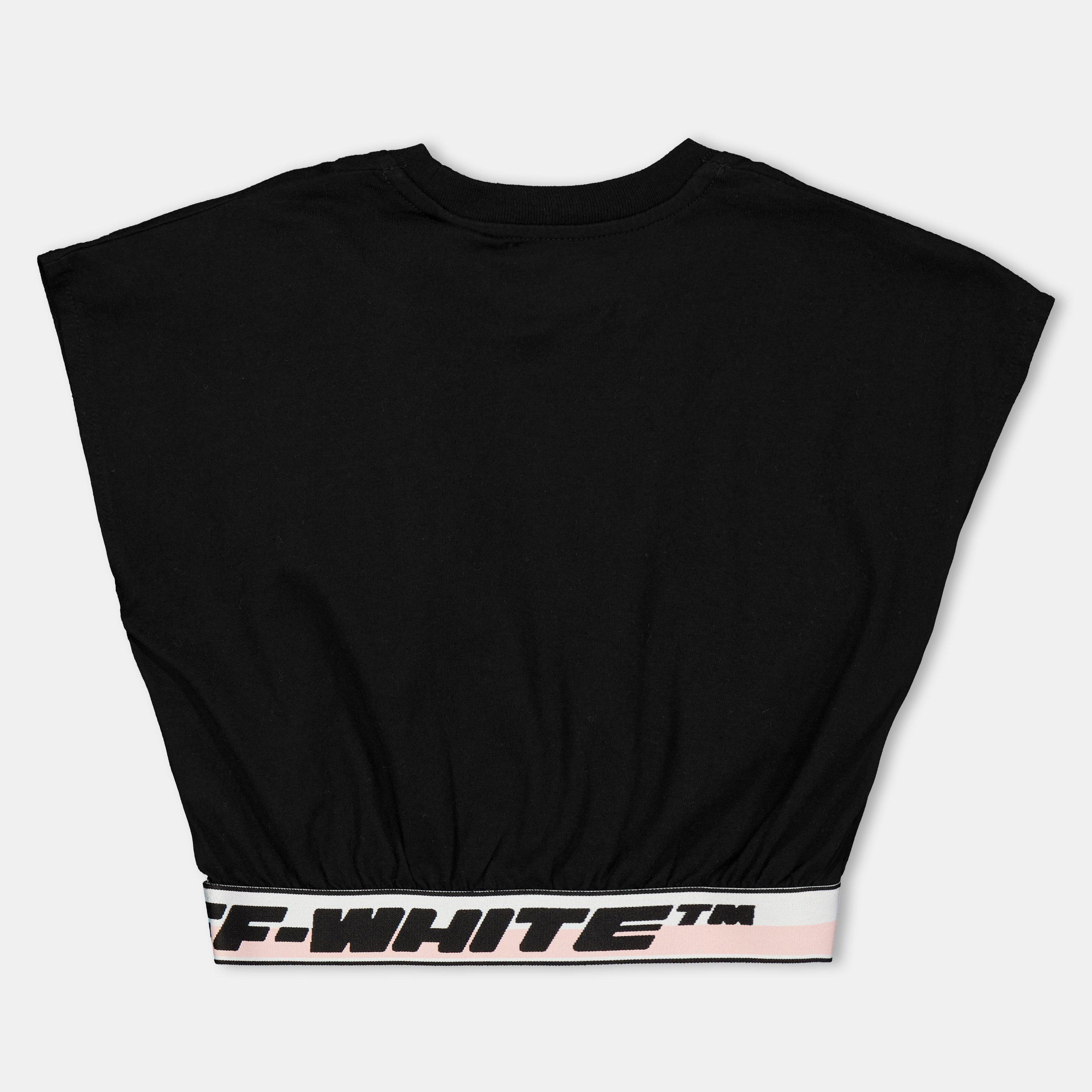 Black - Off White - Kids Cropped T-Shirt, Design - 2