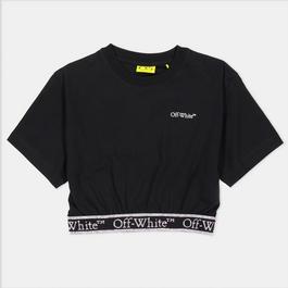Off White Kids Cropped T-Shirt