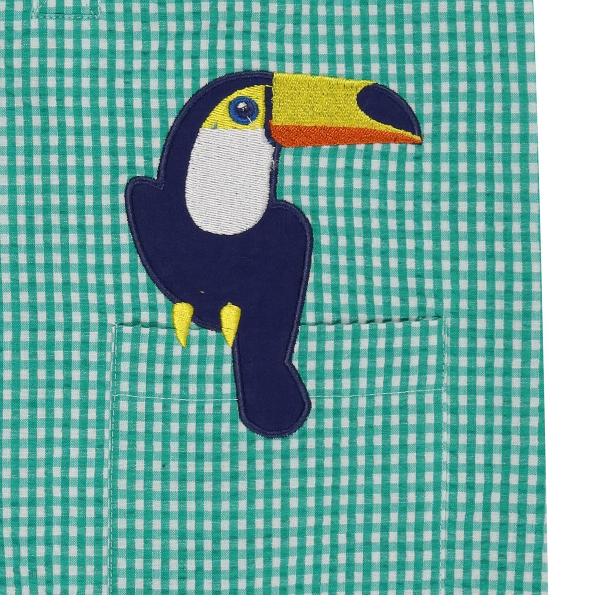 Green - Lilly and Sid - Toucan Dungarees - 4