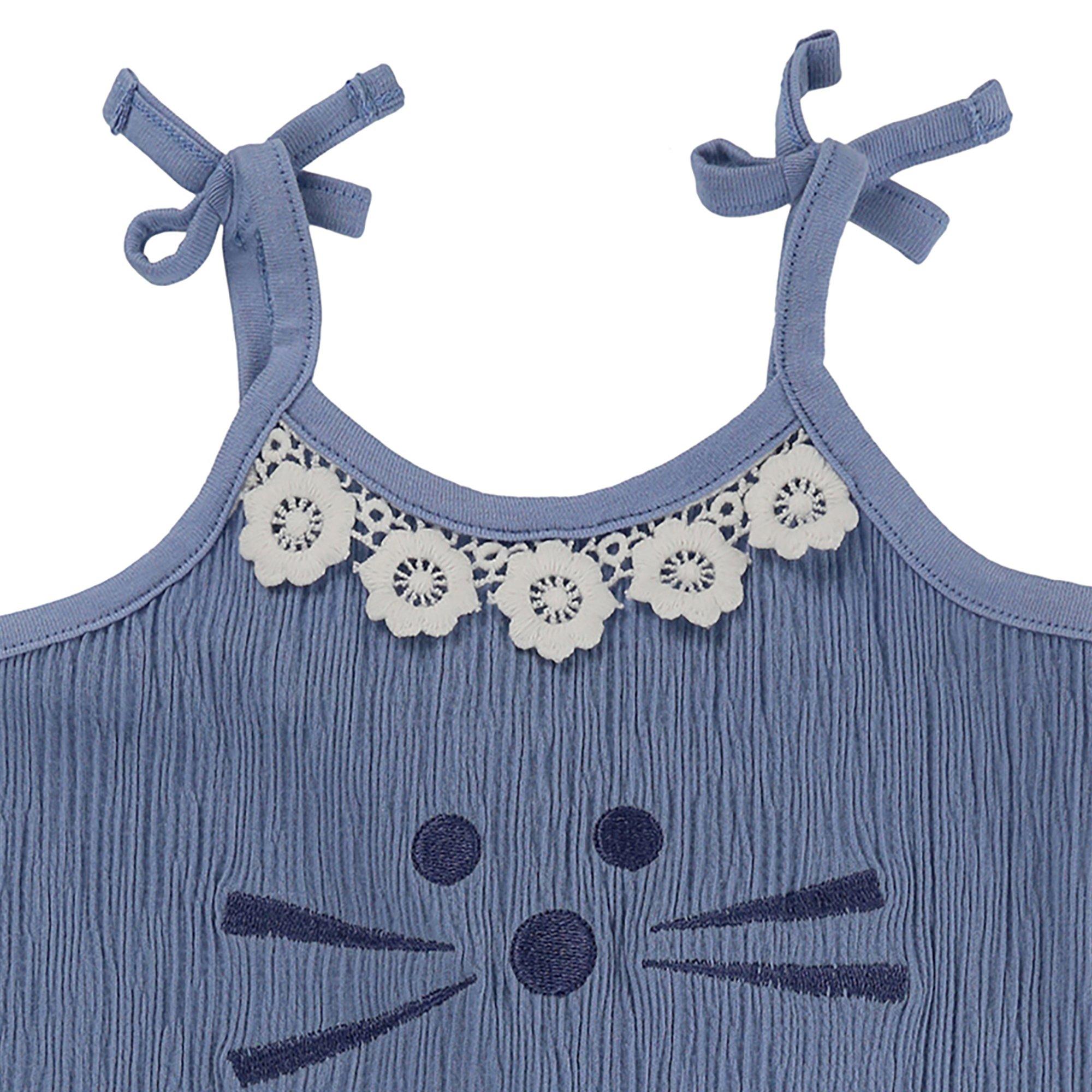 Blue - Lilly and Sid - Face Dungaree - 3