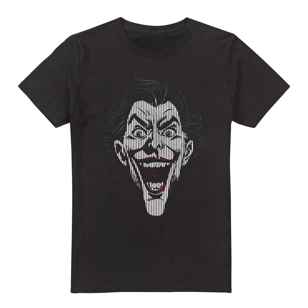 Black - The Batman - Joker Lines Cotton Mens T-Shirt Black - 4