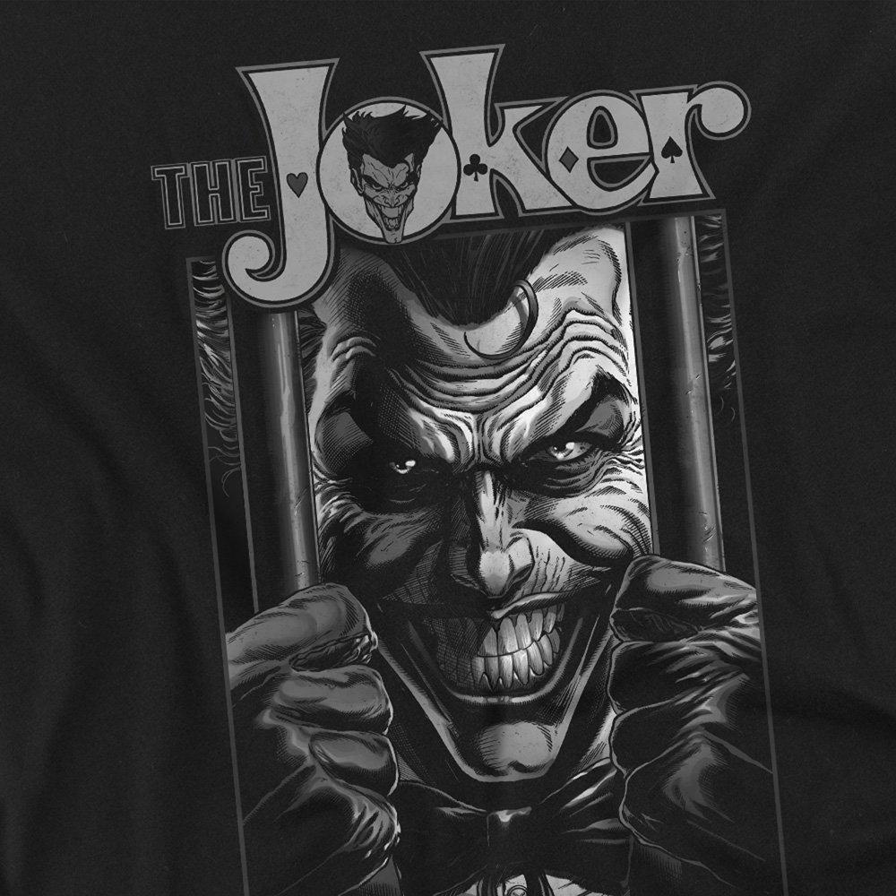 Black - The Batman - Joker Behind Bars Mens T-Shirt Black - 2