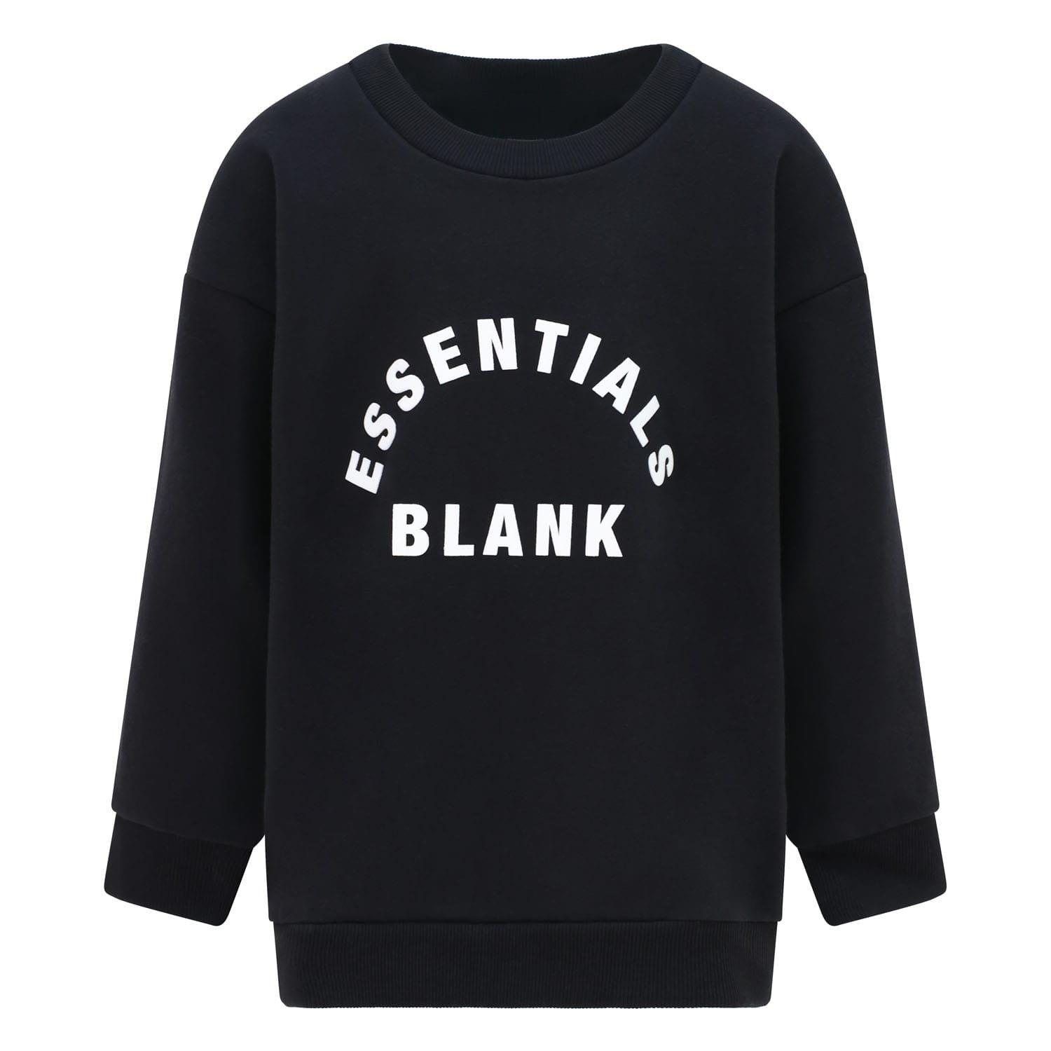 Black - Blank Essentials - Crewneck Sweat - 1