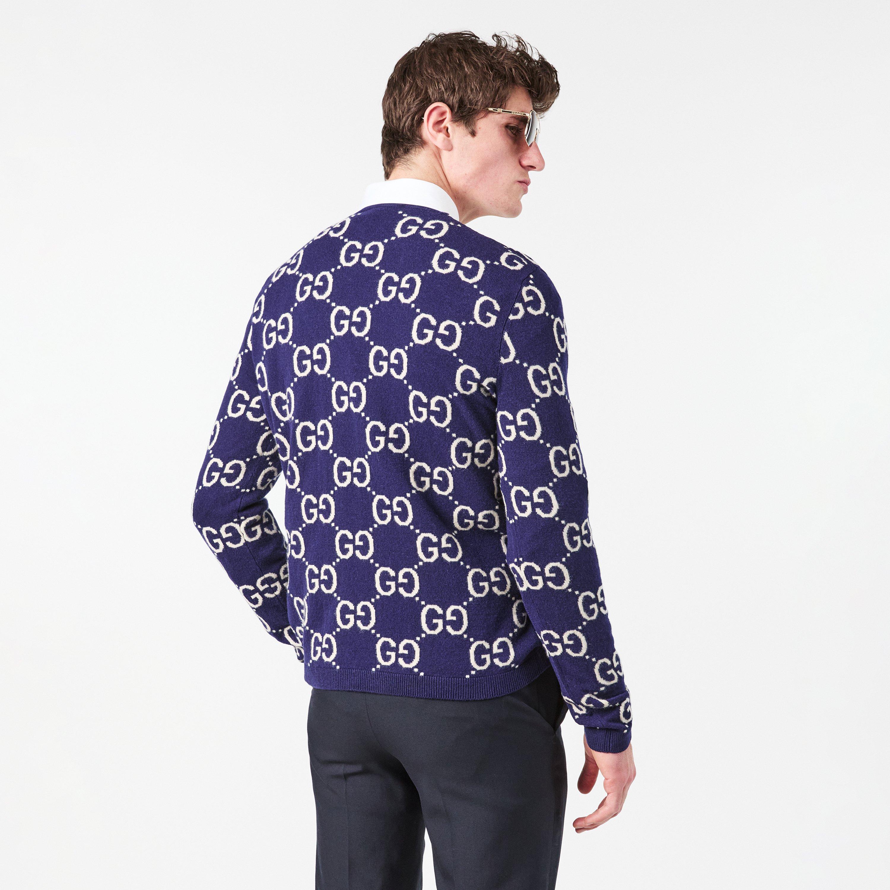 Blu/Ivry 4492 - Gucci - GG Jacquard Jumper - 4