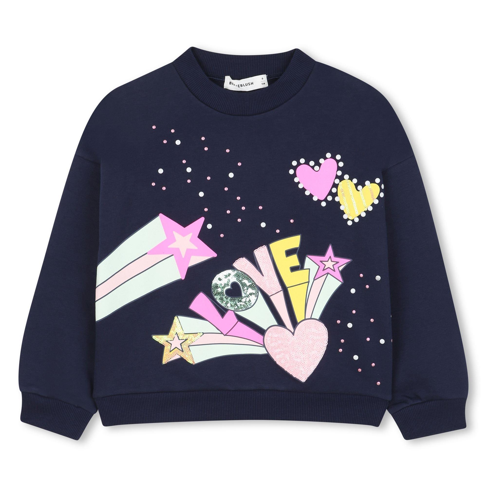 Navy - Billieblush - Kids' Graphic Crew Sweatshirt - 1