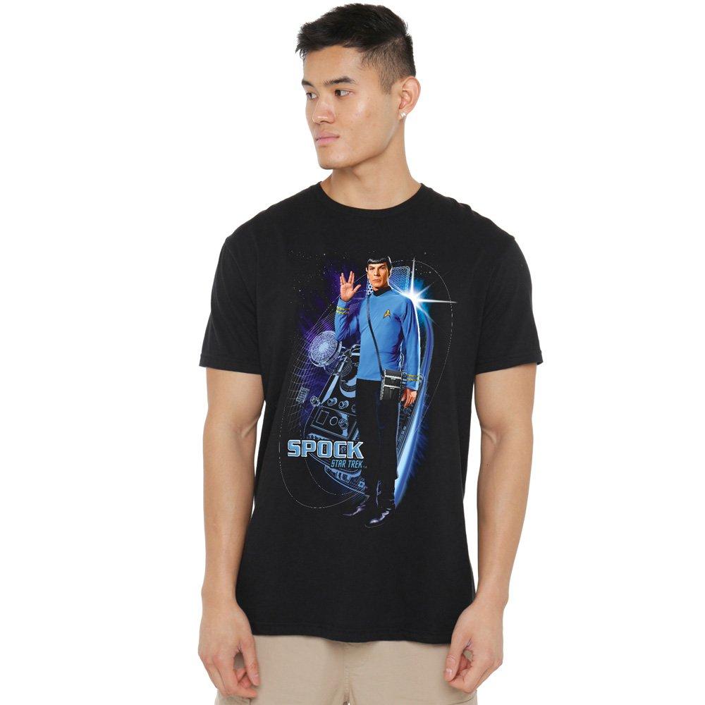 Black - Star Trek - Star Trek Galactic Spock T Shirt Black - 1