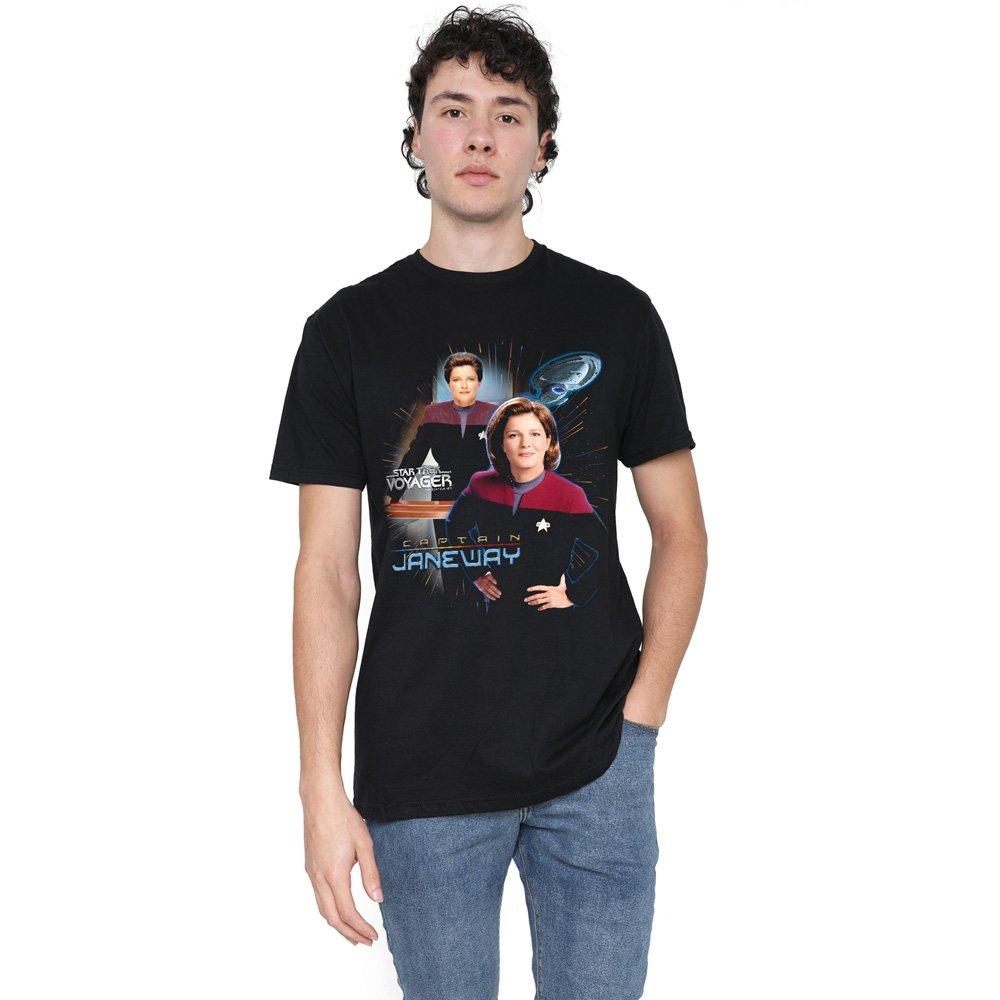 Black - Star Trek - Star Trek Captain Janeway T Shirt Black - 1