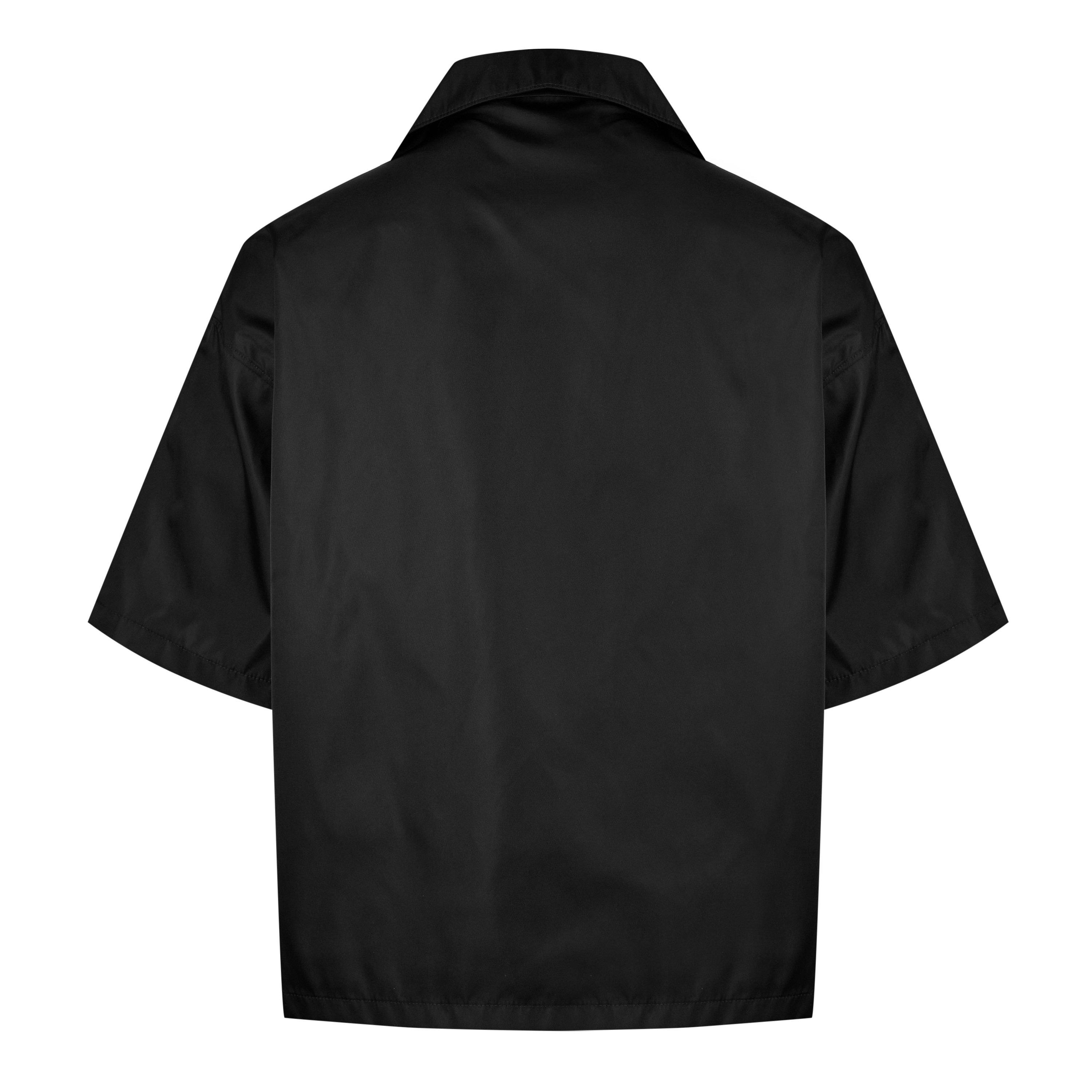 Nero - Prada - Men'S Logo Re-Nylon Bowling Shirt - 2