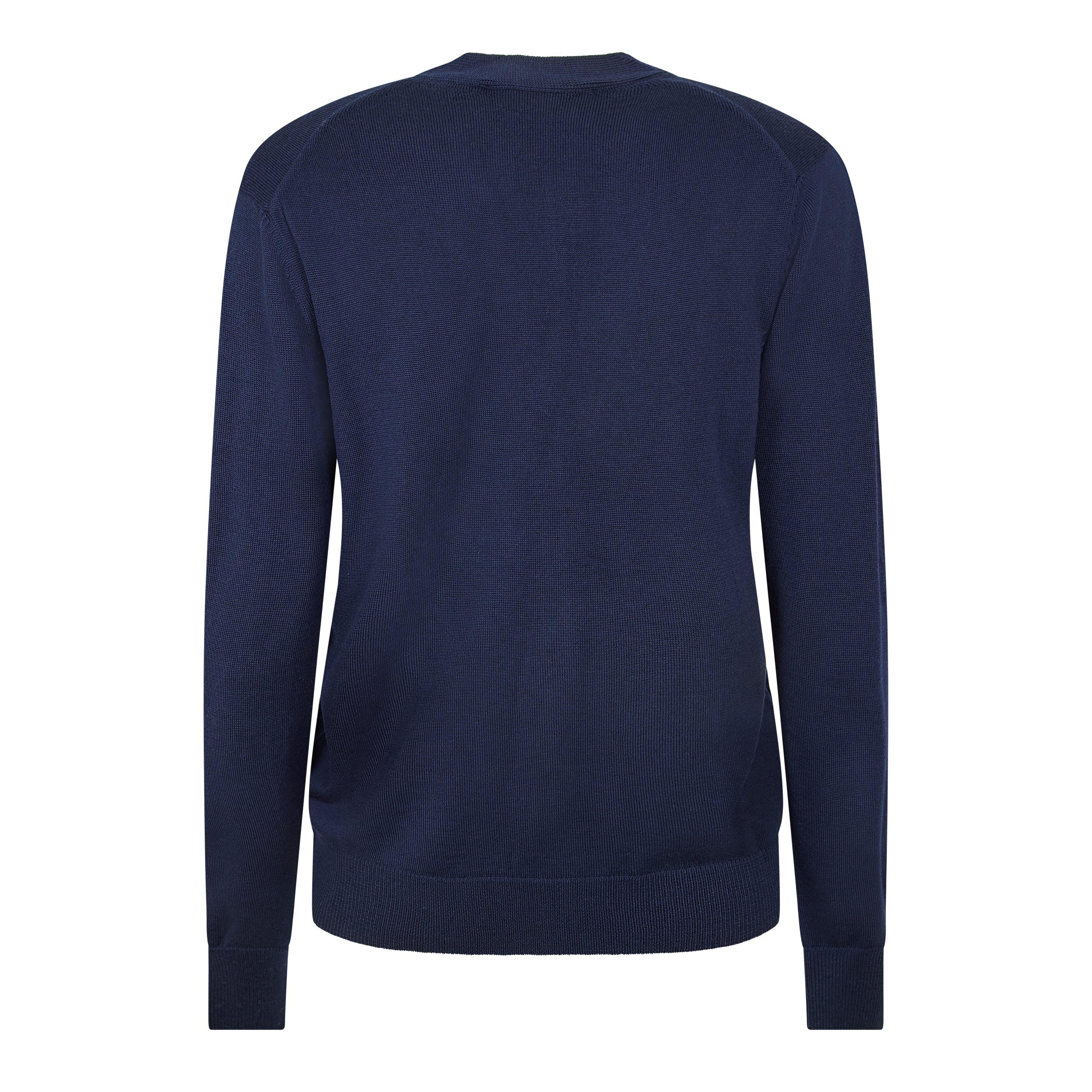 Navy - Maison Kitsune - Tricolour Fox Patch Classic Cardigan - 2