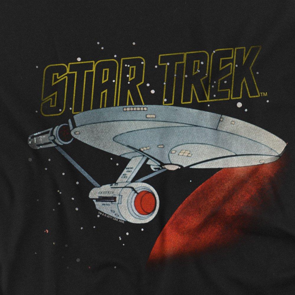 Black - Star Trek - Star Trek Retro Enterprise T Shirt Black - 2