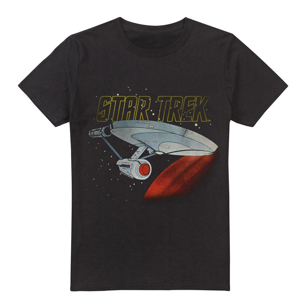 Black - Star Trek - Star Trek Retro Enterprise T Shirt Black - 4